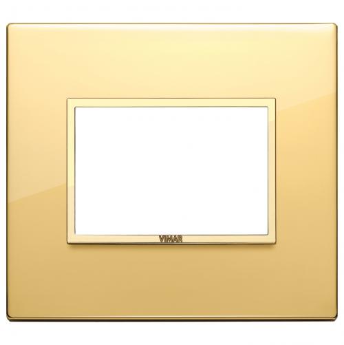 VIMAR - 21653.G09 - Plate 3M aluminium polished gold
