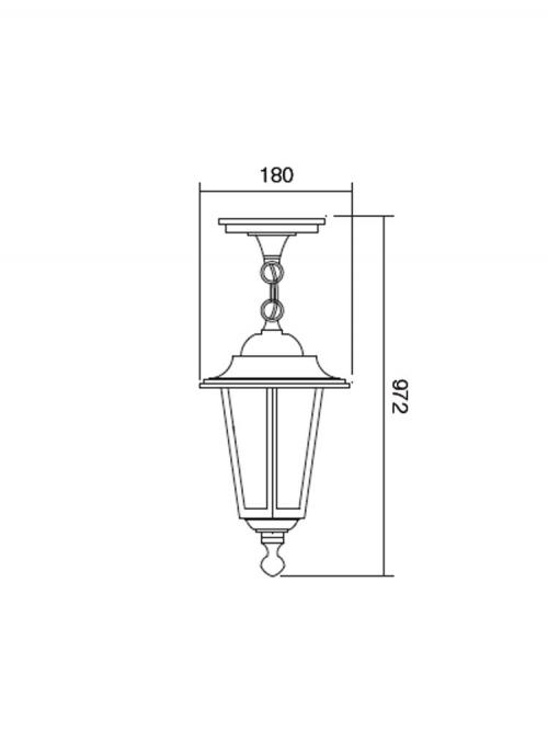 SMARTER - висящ фенер  LONDON  6105R  E27, 1 x max. 42W, IP33