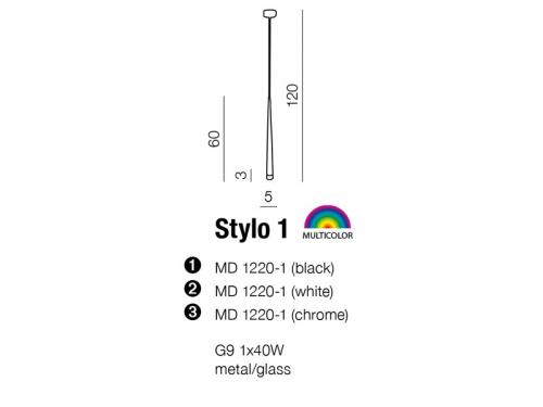 AZZARDO - Пендел  Stylo 1  MD1220-1-CH / AZ0117