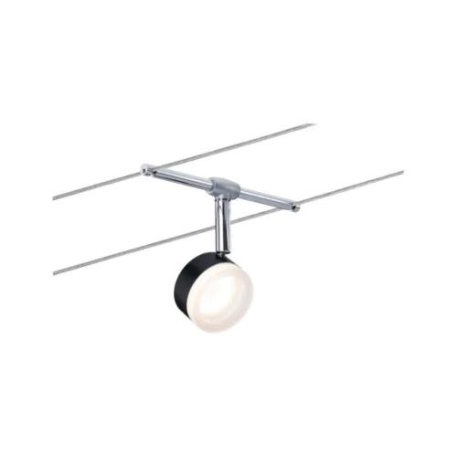 PAULMANN - Въжена осветителна система (комплект) 94457  CorDuo LED cable system ClearLED basic set✴5x150lm⚡5x4W⚡2700K~230/12V✴Черен/Хром