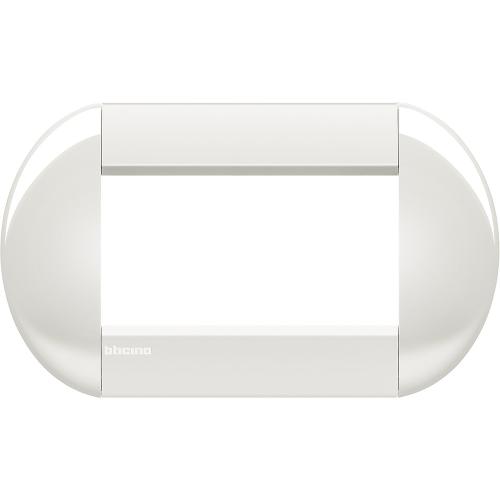 BTICINO - LNB4804BI Round cover plate 4 modules - white 