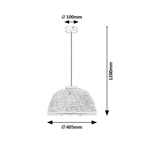 RABALUX -  PENDANTS RATTAN 72025 E27 1X MAX 25W