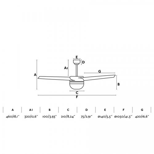 FARO - EASY White ceiling fan Ref.33415