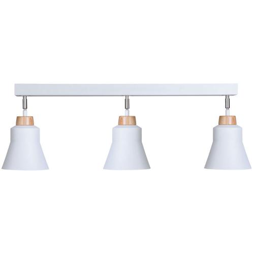 LIS LIGHTING - Плафон WOOD 5800PL-H01 E27, 3x40W, H:30, D:87cm, бяло