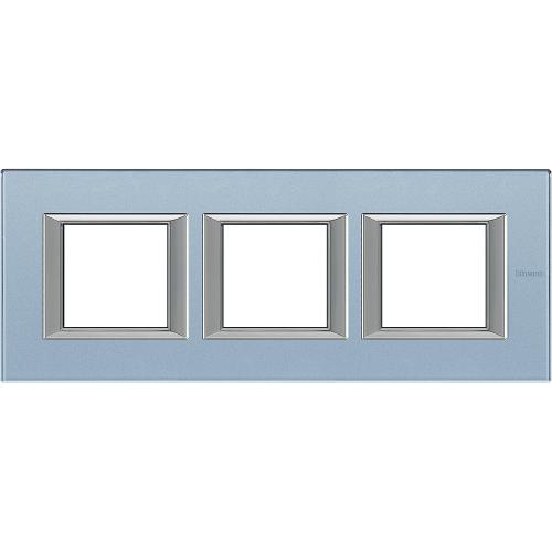 BTICINO - HA4803M3HVZS rectangular cover plate 3х2modules-Blue glass