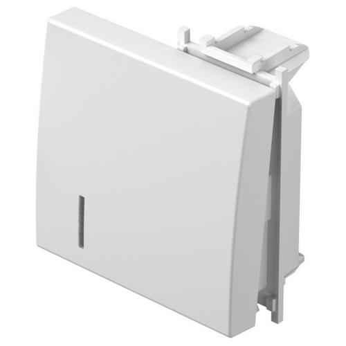 TEM - TM12MWIN Face plate switch/button 2M with indicator, color White matt, Model