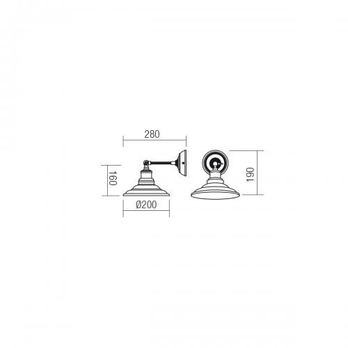 SMARTER - wall luminaire   SPINNER  01-1291 E27, 42W
