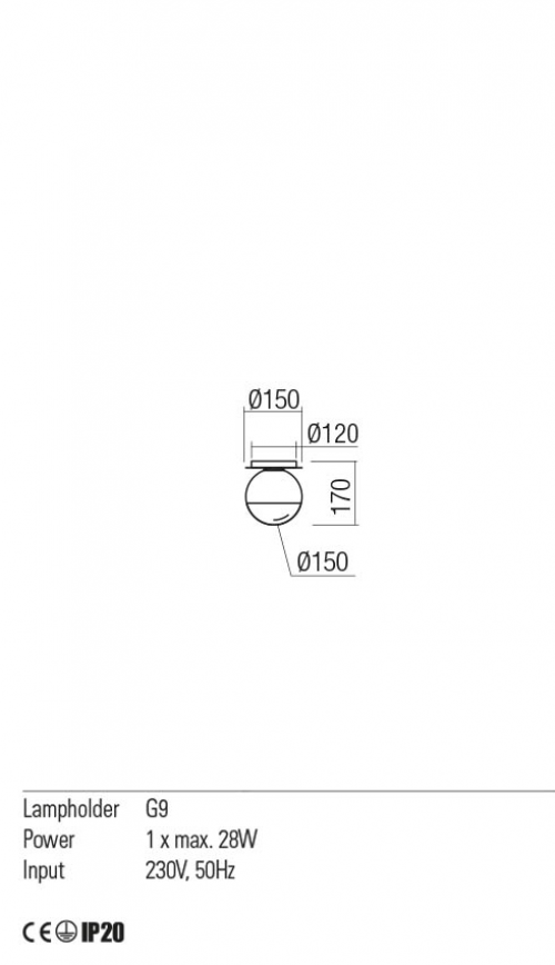REDO GROUP - ceiling luminaire  BERRY 01-2277  PL G9, 1X28W