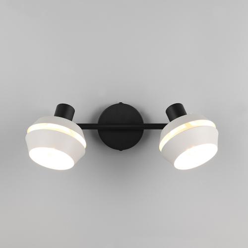 TRIO - Двоен спот бял с черна основа, метален ISLA R86362076 2x E14 10W