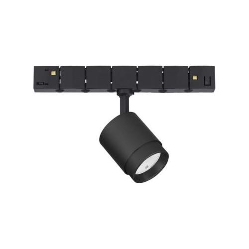 NOVA LUCE - Spot for magnetic system  D:5.5 H:22.1cm.  9010102  BREDA MAGNETIC ⚡ LED 10W ⚡ DC48V ⚡ 1164Lm ⚡ Ra >90 ⚡ 4000K ⚡ IP20 ✴ Black 