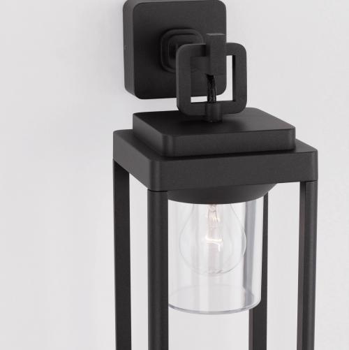 NOVA LUCE - Влагозащитен аплик  Д:14.5, Ш:20.5, В:43 см.   9492500  FIGO ⚡ E27 ⚡ 1 х 12W ⚡ 100-240V ⚡ IP65 ✴ Тъмен антрацит/Черен  
