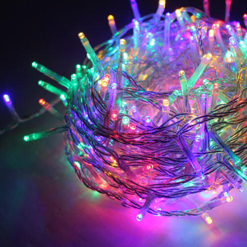 ACA LIGHTING - X081001021 100LED STRING LIGHTS PER 5cm MULTICOLOR ADAPTOR 31VDC & CONNECTABLE MAX 6 SETS IP44 3m TRANSPARENT CABLE