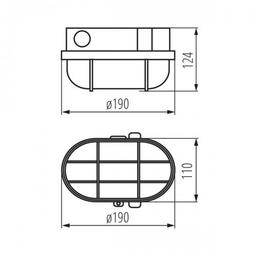KANLUX - Bulkhead fixture HERMI 70524 100W Е27