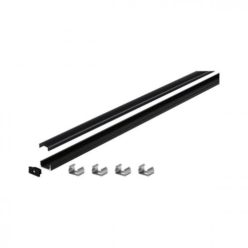 PAULMANN - Профил за LED Лента  2м.  70521  LED Strip Profile Base Black Diffuser 2m✴Черен