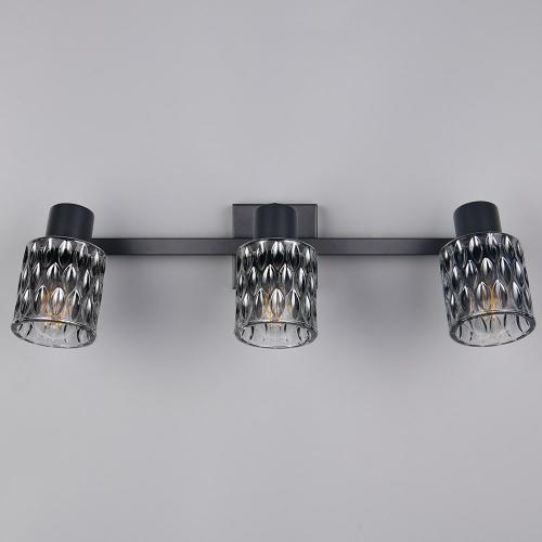 TRIO - Спот JACK R86423032 3x E27 · max. 10W метал черен / стъкло опушено