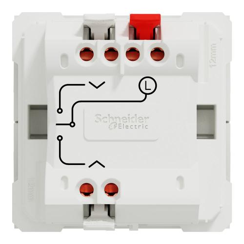 SCHNEIDER ELECTRIC - NU320818 New Unica Blind switch 6A, two-module, white 
