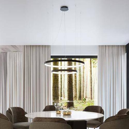 SOLLUX - Chandelier RIO 2 55/78 TH.137 Black 3000K