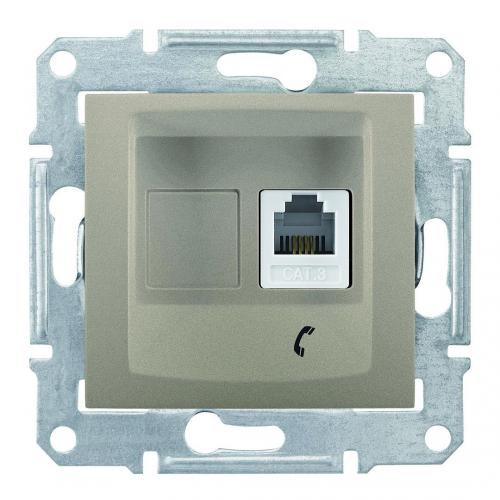 SCHNEIDER ELECTRIC - SDN4101168 Sedna - single telephone outlet - RJ11 without frame titanium