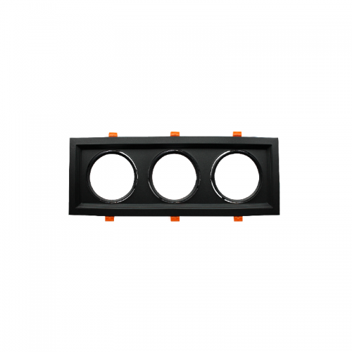 ACA LIGHTING - Черна луна за вграждане тройна 185x485 3хAR111 XMQ XMQAR3B