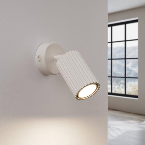 SOLLUX - Wall light beige KARBON with switch SL.1598 10W IP20 GU10