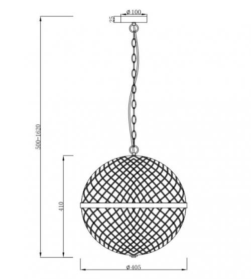 MAYTONI - pendant luminaire YONKERS P004PL-03CH E14, 3X40W 