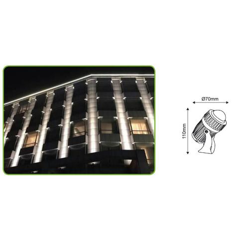 ACA LIGHTING - LED фасаден прожектор светлинен лъч 8W 6000K 8° 550lm BFOCUS860