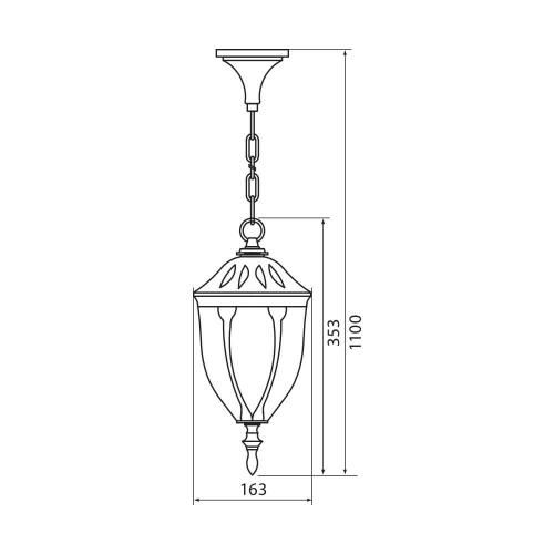 VIVALUX - Lantern TOSCA H004/BK IP44  VIV004203