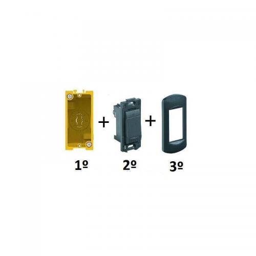 BTICINO - LND4811BI Рамка 1М Anthracite правоъгълна бяла Livinglight