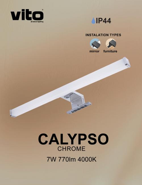 VITO - LED BATH LAMP CALYPSO 7W 4000K 50CM IP44 CHROME 2110360