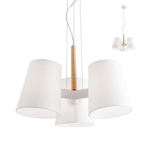 REDO GROUP - Аплик  DIA 01-1488  SU 3x60w E27 WOOD/METAL/FABRIC WHITE