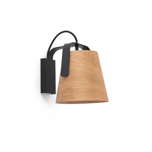 FARO - STOOD Black and wood wall lamp Ref.29844