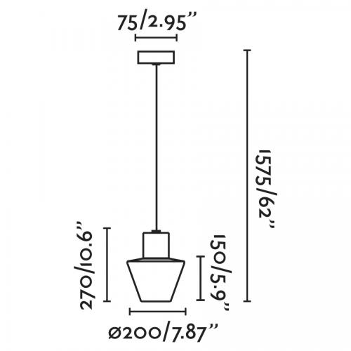 FARO - пендел  IP44 MISTU 74427C-02 Е27, 15W