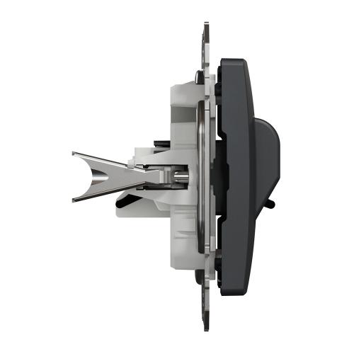 SCHNEIDER ELECTRIC - SDD114411 Sedna Design & Elements, Двоен изход за високоговорител, антрацит