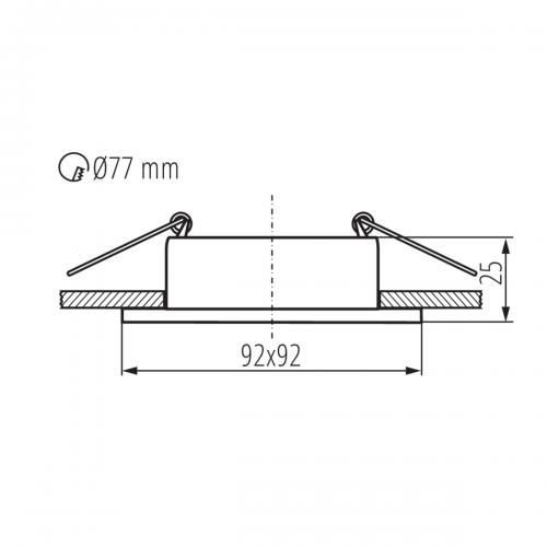 KANLUX - Пръстен за точково осветително тяло FELINE DSL G/B 37257