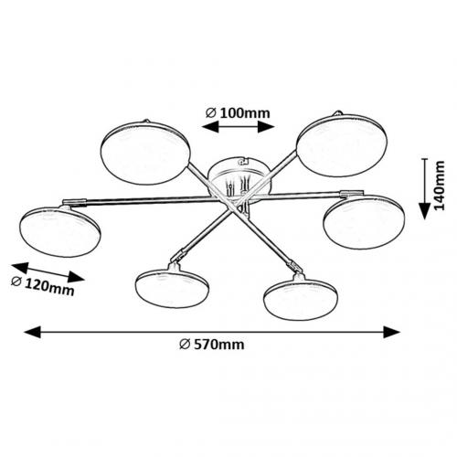 RABALUX - LED Ceiling light MADI black 24W 2350lm IP20 71063