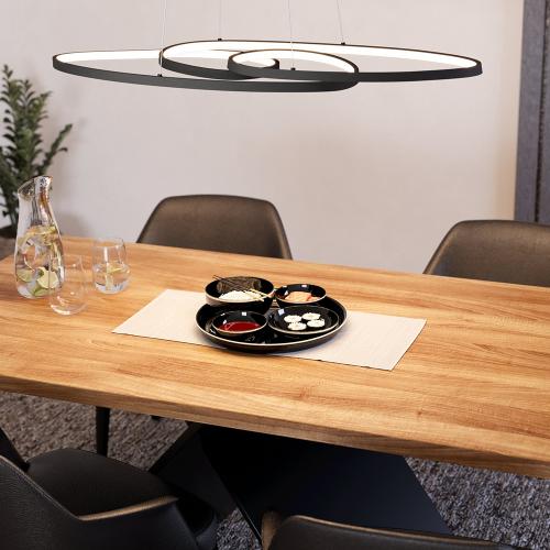 EGLO - LED Пендел GIANELLA 38W 4400lm 3000K черен - 900948