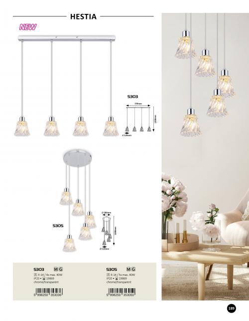 RABALUX - Pendant HESTIA E14 4X40W 5303
