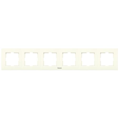 PANASONIC - Шестица рамка хоризонтална крем Panasonic Kare WKTF08062BG‐EU1