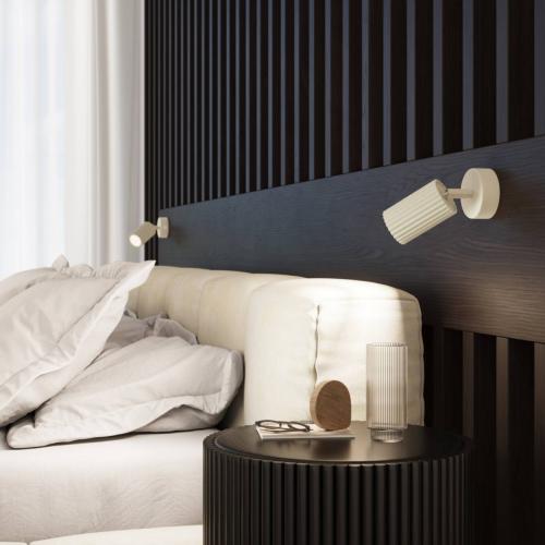 SOLLUX - Wall light beige KARBON with switch SL.1598 10W IP20 GU10