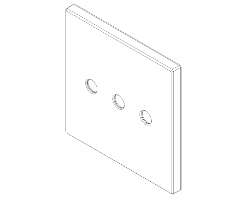 VIMAR - Plate 3Mx3 BS Tondo gold - 22685.RN.3.82