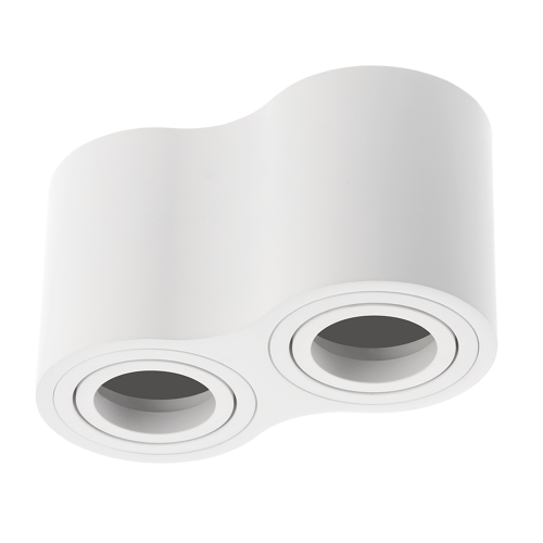 GTV Lighting - Луна за открит монтаж кръгла бяла двойна AVEIRO OS-AV80160OK2-10