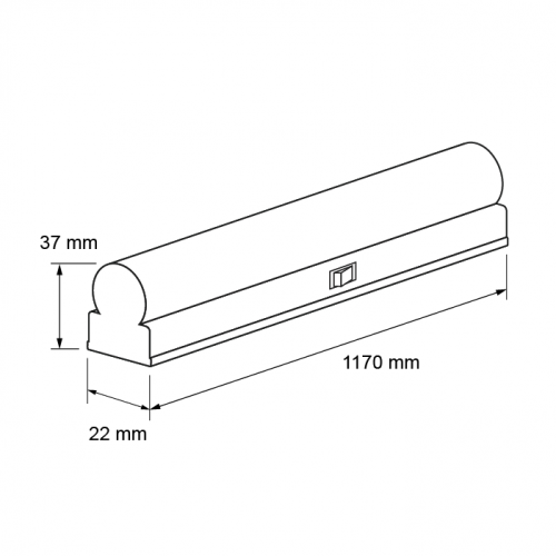 ULTRALUX - LST51460 LED TUBE THERMOPLASTIC Т5 220V 6000K 14W