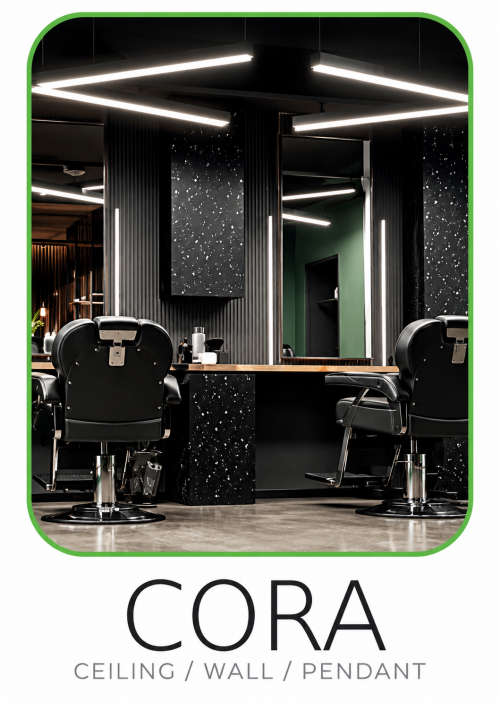 ACA LIGHTING - P217UB CORA Black profile with opal diffuser 2m