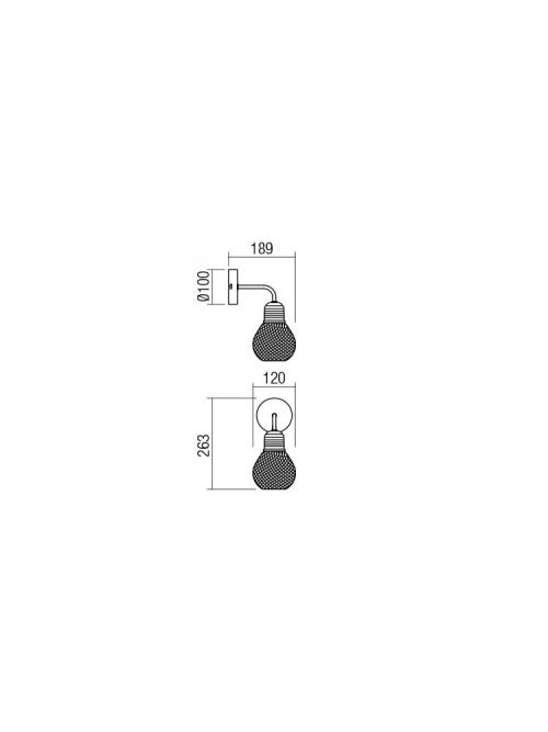 SMARTER - аплик  EDISON  01-1575  E27, 42W