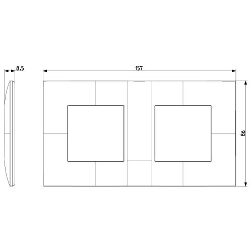 VIMAR - 09664.24 cover plate - 2+2 horizontal/vertical installation modules matt copper color NEVE UP