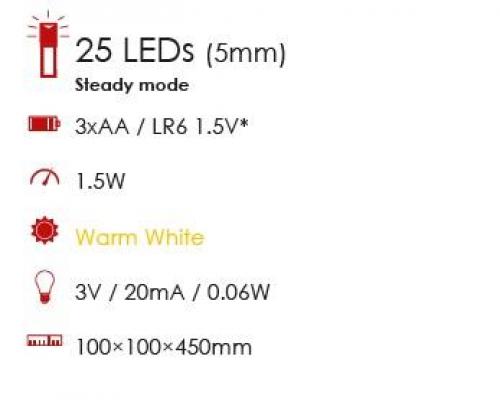 ACA LIGHTING - LED Дърво за маса 1.5W, топла бяла светлина, IP20 X1025111