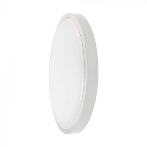 V-TAC - 18W LED Dome Light Round Microwave Sensor White Frame 4000K IP44 SKU: 76601