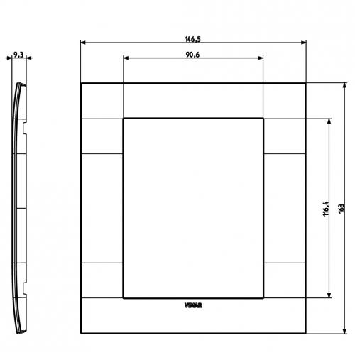VIMAR - 19668.04 - Classic plate 8M metal matt titanium