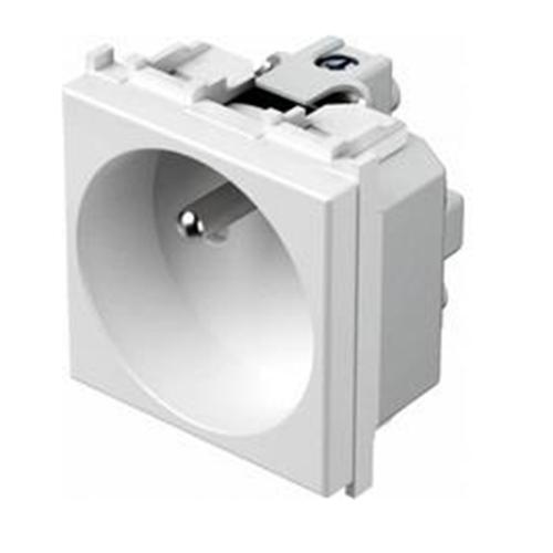 TEM - VM40MW Socket French standard 2P+E 16A 2M, color White matt, Modul