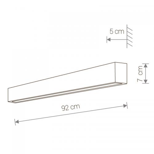 NOWODVORSKI - STRAIGHT WALL LED SILVER M (9614) 7564
